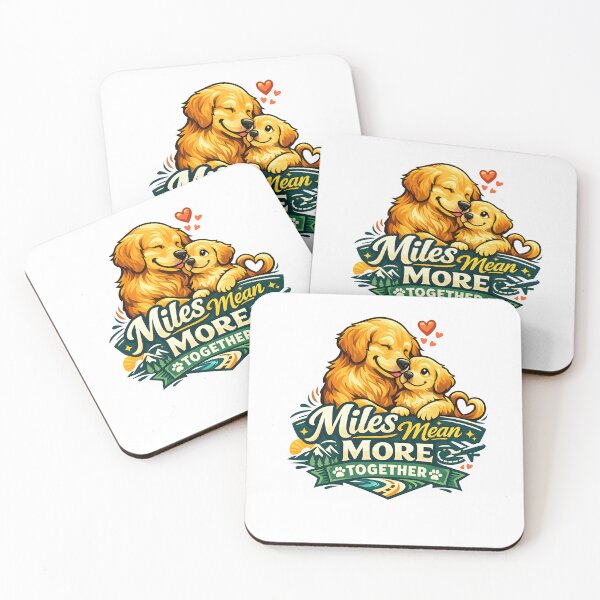 Item preview, Miles Mean More Together Golden Retriever Travel  designed and sold by Sahil Randhawa.