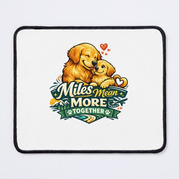 Item preview, Miles Mean More Together Golden Retriever Travel designed and sold by Sahil Randhawa.