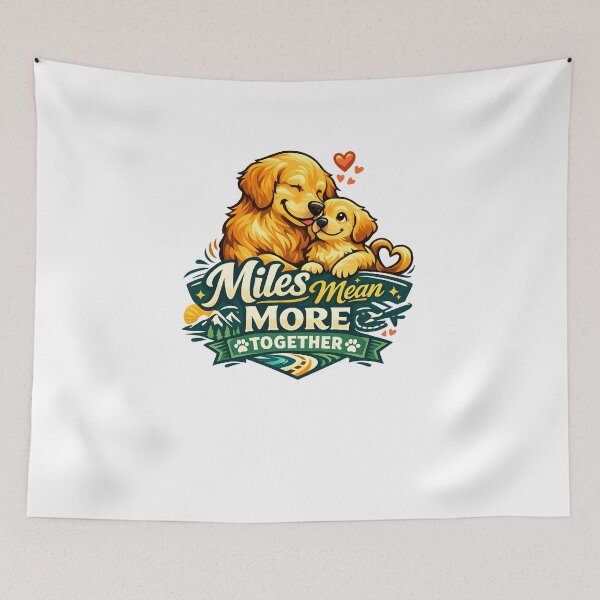 Item preview, Miles Mean More Together Golden Retriever Travel  designed and sold by Sahil Randhawa.
