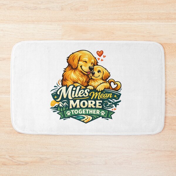 Item preview, Miles Mean More Together Golden Retriever Travel  designed and sold by Sahil Randhawa.