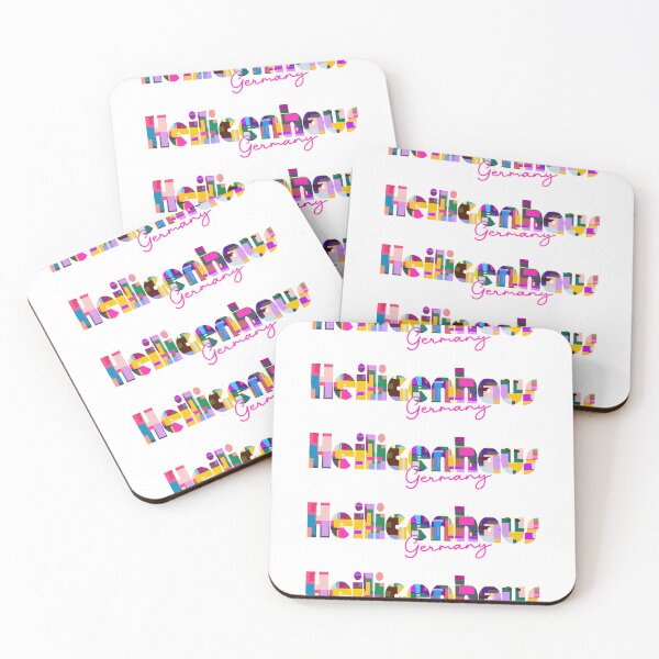 Item preview, Heiligenhaus, Germany, Vibrant Abstract City Typography Art designed and sold by Wanderful-roads.