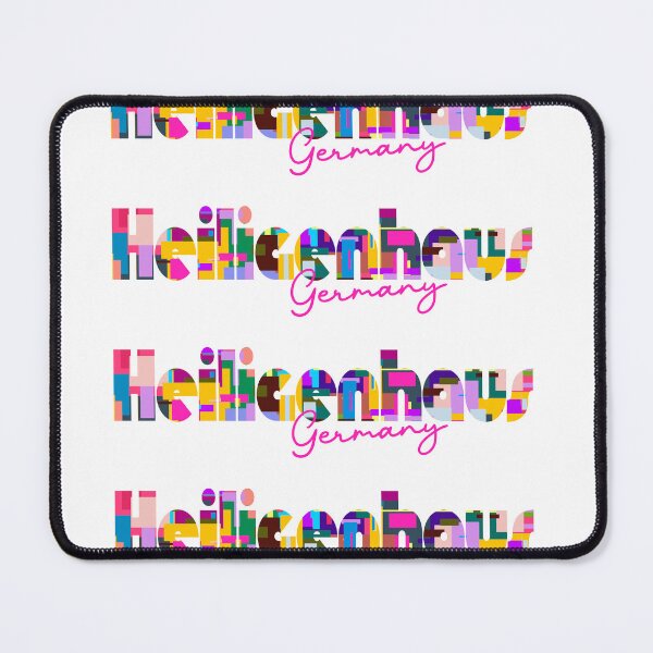 Item preview, Heiligenhaus, Germany, Vibrant Abstract City Typography Art designed and sold by Wanderful-roads.
