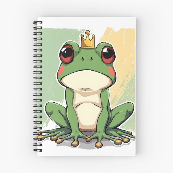 Item preview, Cute Kawaii Frog Prince Sticker | Adorable Cartoon Frog with Crown Illustration designed and sold by dreamz-world.