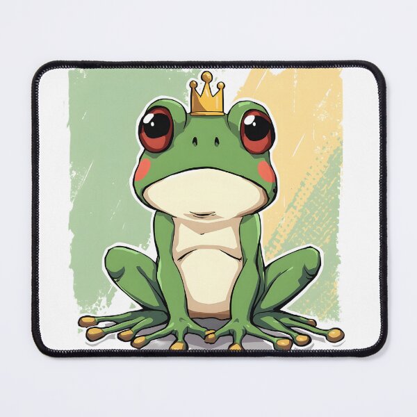 Item preview, Cute Kawaii Frog Prince Sticker | Adorable Cartoon Frog with Crown Illustration designed and sold by dreamz-world.