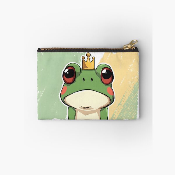 Item preview, Cute Kawaii Frog Prince Sticker | Adorable Cartoon Frog with Crown Illustration designed and sold by dreamz-world.