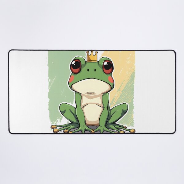 Item preview, Cute Kawaii Frog Prince Sticker | Adorable Cartoon Frog with Crown Illustration designed and sold by dreamz-world.