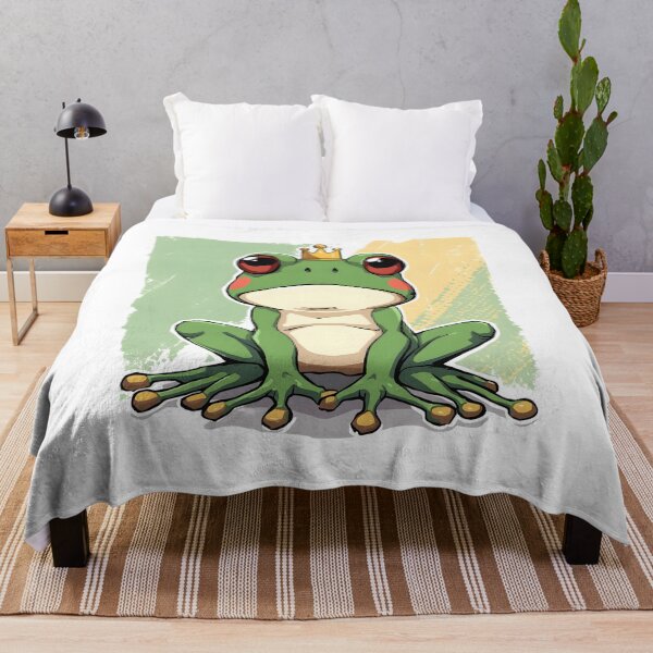 Item preview, Cute Kawaii Frog Prince Sticker | Adorable Cartoon Frog with Crown Illustration designed and sold by dreamz-world.