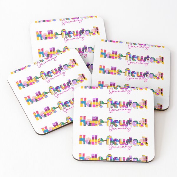 Item preview, Halle-Neustadt, Germany, Vibrant Abstract City Typography Art designed and sold by Wanderful-roads.