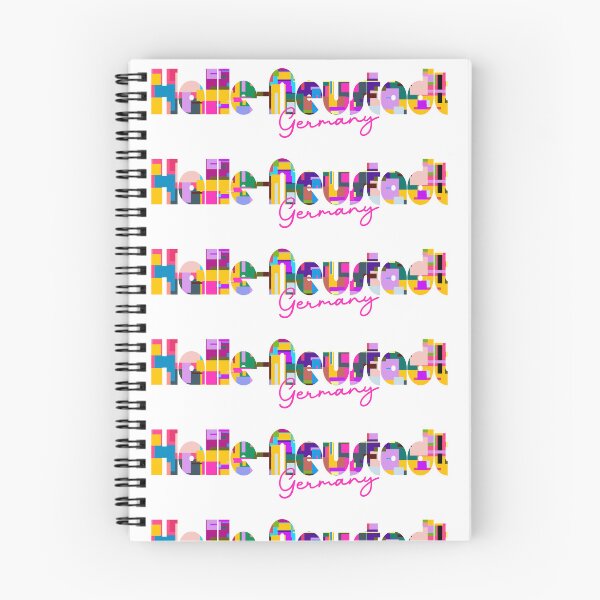 Item preview, Halle-Neustadt, Germany, Vibrant Abstract City Typography Art designed and sold by Wanderful-roads.