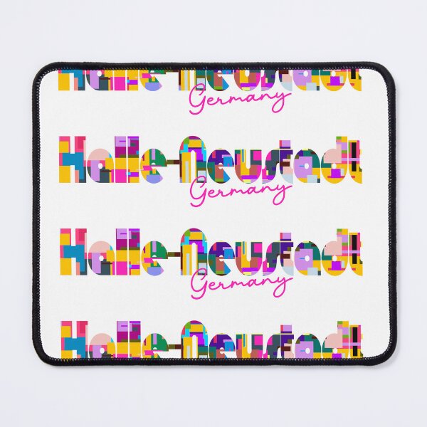 Item preview, Halle-Neustadt, Germany, Vibrant Abstract City Typography Art designed and sold by Wanderful-roads.