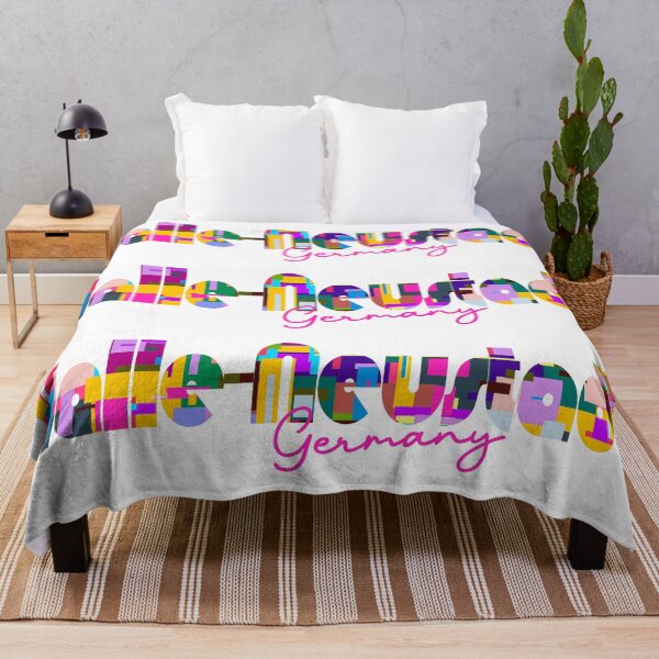 Item preview, Halle-Neustadt, Germany, Vibrant Abstract City Typography Art designed and sold by Wanderful-roads.