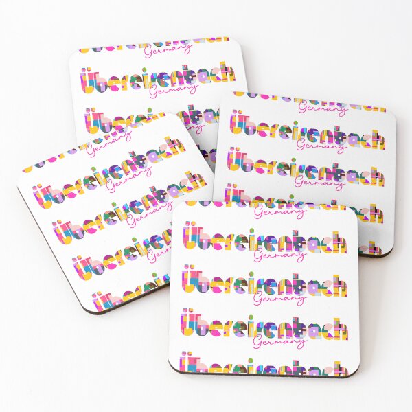 Item preview, Übereisenbach, Germany, Vibrant Abstract City Typography Art designed and sold by Wanderful-roads.