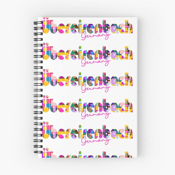 Item preview, Übereisenbach, Germany, Vibrant Abstract City Typography Art designed and sold by Wanderful-roads.
