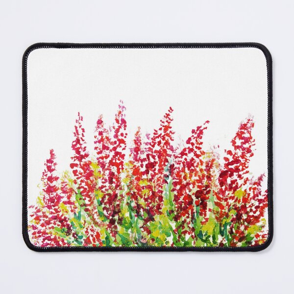 Item preview, Vibrant Watercolor Wildflower Meadow Red Floral Botanical Art designed and sold by Little Bloom Studio.
