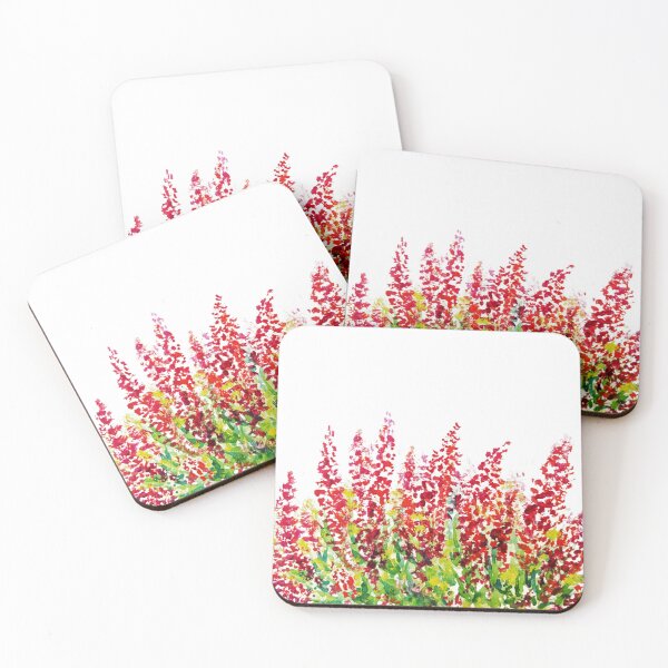 Item preview, Vibrant Watercolor Wildflower Meadow Red Floral Botanical Art designed and sold by Little Bloom Studio.