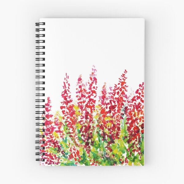 Item preview, Vibrant Watercolor Wildflower Meadow Red Floral Botanical Art designed and sold by Little Bloom Studio.