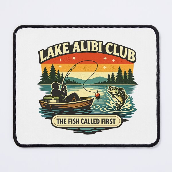 Item preview, Lake Alibi Club Funny Fishing designed and sold by Concrete Coffee Studio.