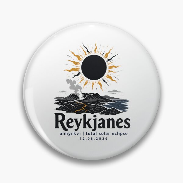 Item preview, Reykjanes Total Solar Eclipse 2026 Volcano Art designed and sold by Beyond Destinations.