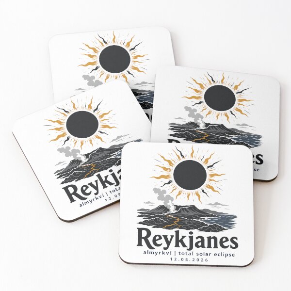 Item preview, Reykjanes Total Solar Eclipse 2026 Volcano Art designed and sold by Beyond Destinations.