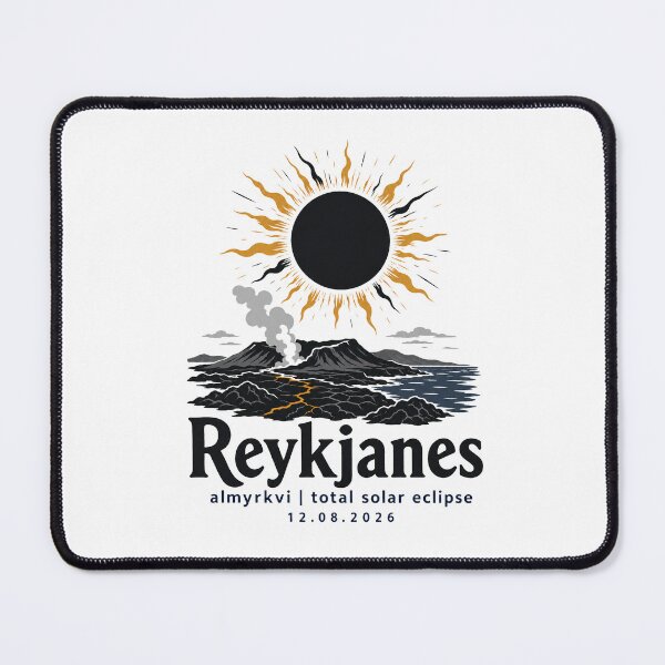 Item preview, Reykjanes Total Solar Eclipse 2026 Volcano Art designed and sold by Beyond Destinations.