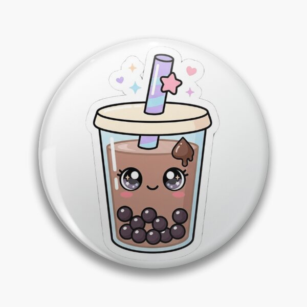 Item preview, Chocolate Boba Bubble Tea Sticker | Cute Kawaii Pastel Boba | MONOFLUX designed and sold by MonoFlux.