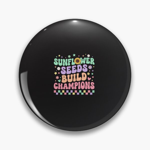 Item preview, Groovy Sunflower Seeds Build Champions Funny Baseball Fan Design designed and sold by kiralynstration.