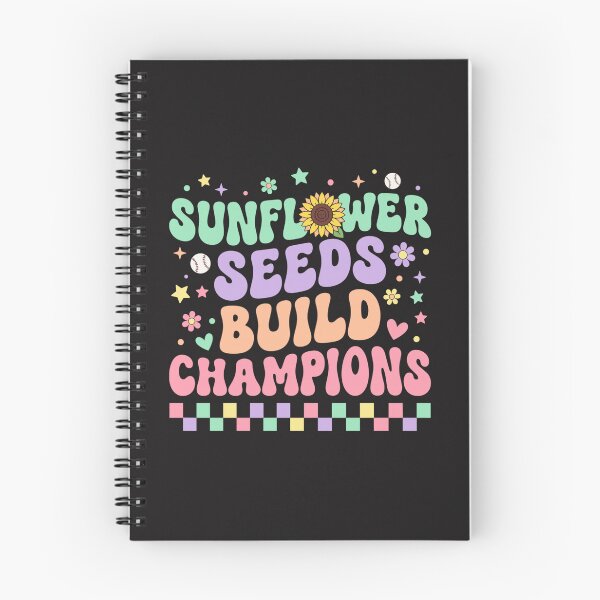 Item preview, Groovy Sunflower Seeds Build Champions Funny Baseball Fan Design designed and sold by kiralynstration.