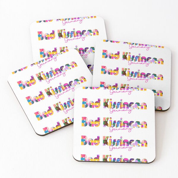 Item preview, Bad Kissingen, Germany, Vibrant Abstract City Typography Art designed and sold by Wanderful-roads.