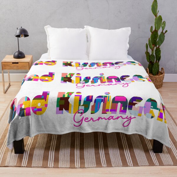 Item preview, Bad Kissingen, Germany, Vibrant Abstract City Typography Art designed and sold by Wanderful-roads.