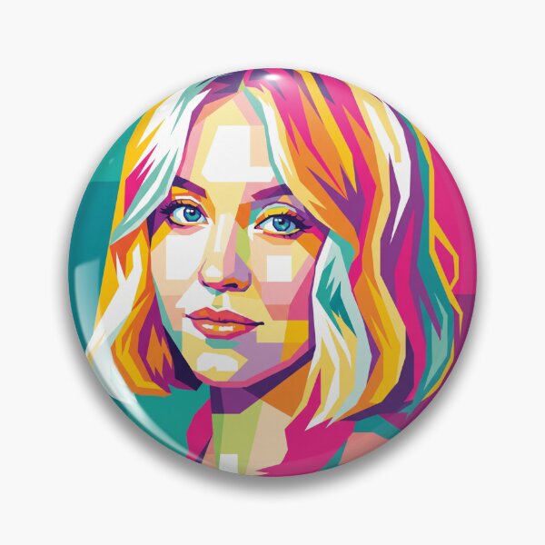 Item preview, Sydney Sweeney Vibrant Geometric Pop Art Portrait designed and sold by Vicky021.