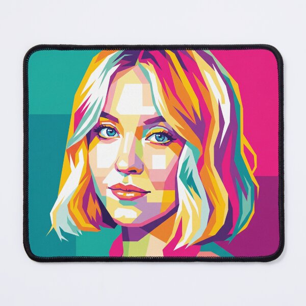 Item preview, Sydney Sweeney Vibrant Geometric Pop Art Portrait designed and sold by Vicky021.