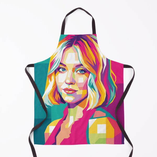 Item preview, Sydney Sweeney Vibrant Geometric Pop Art Portrait designed and sold by Vicky021.