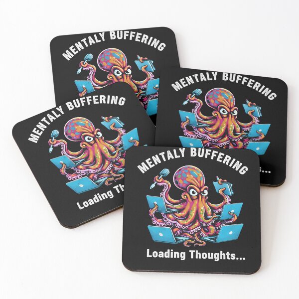 Item preview, Mentally Buffering Octopus Funny Tech Humor T‑Shirt  Loading Thoughts Meme designed and sold by ZyxDes.