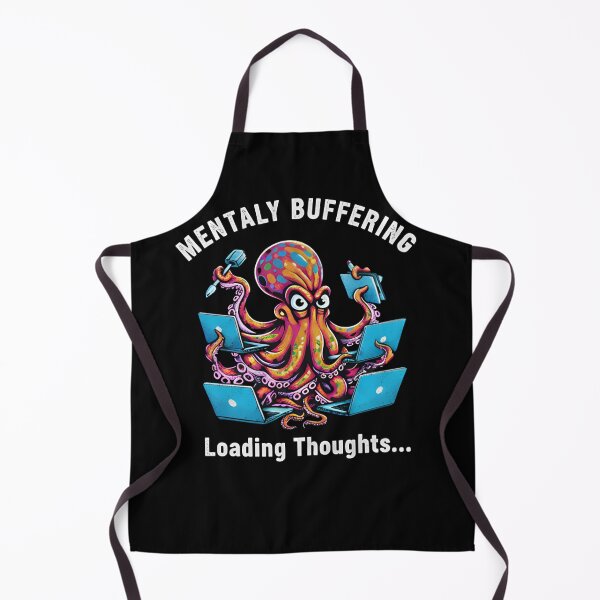 Item preview, Mentally Buffering Octopus Funny Tech Humor T‑Shirt Loading Thoughts Meme designed and sold by ZyxDes.