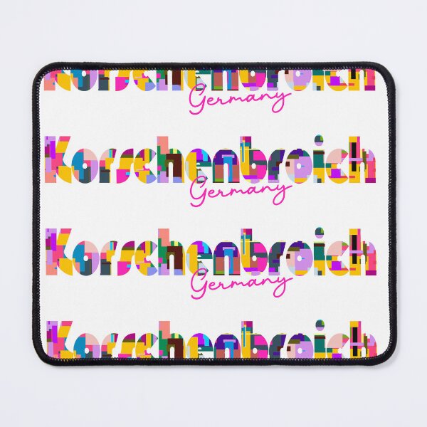 Item preview, Korschenbroich, Germany, Vibrant Abstract City Typography Art designed and sold by Wanderful-roads.