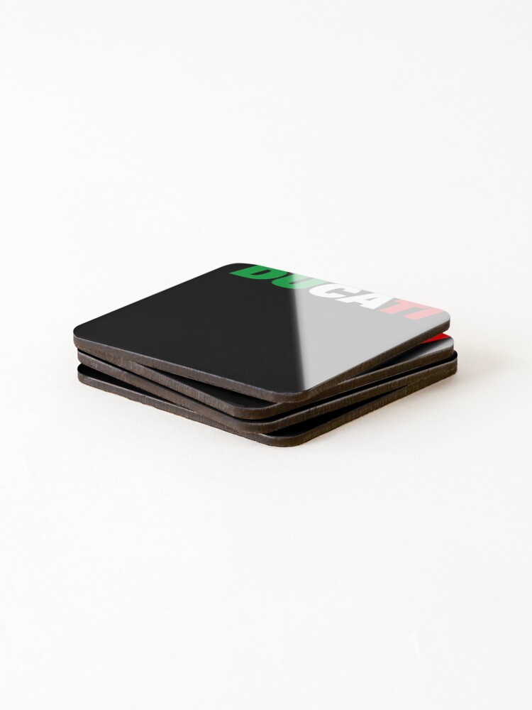 Thumbnail 4 of 5, Coasters (Set of 4), Italian Flag Tri Color Motorcycle Racing designed and sold by DigiPro88.