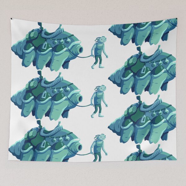 Item preview, The Axolotl and the Mount: Sci-Fi Tardigrade Wanderer designed and sold by 00xianart00.