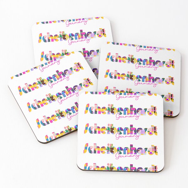 Item preview, Scheibenhardt, Germany, Vibrant Abstract City Typography Art designed and sold by Wanderful-roads.
