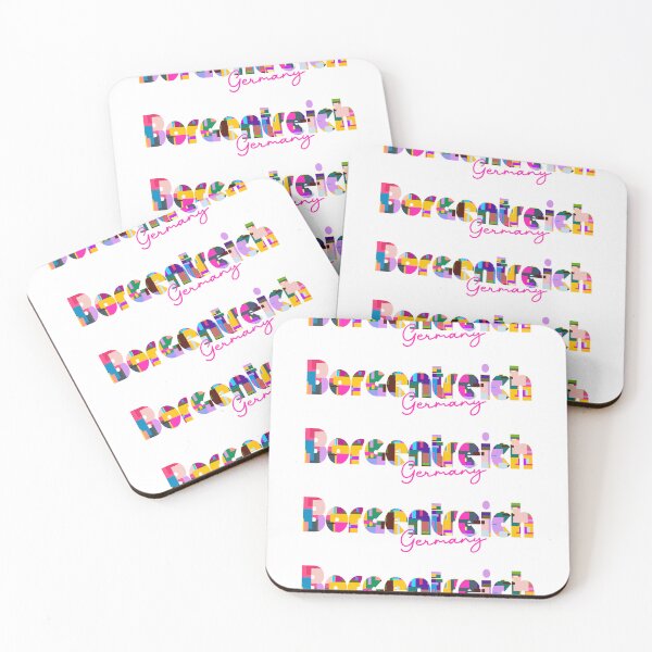 Item preview, Borgentreich, Germany, Vibrant Abstract City Typography Art designed and sold by Wanderful-roads.