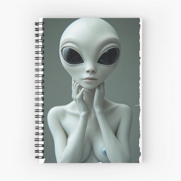 Item preview, Ethereal Grey Alien Portrait | Cosmic Visitor Art designed and sold by halibutgoatramb.