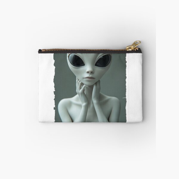 Item preview, Ethereal Grey Alien Portrait | Cosmic Visitor Art designed and sold by halibutgoatramb.