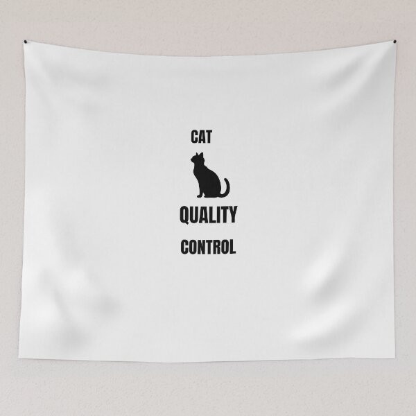 Item preview, Cat Quality Control Funny Cat Lover Minimalist Typography Gift designed and sold by Savage Cat Quotes.