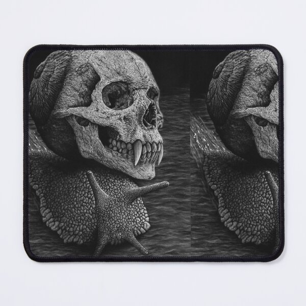 Item preview, Skull Shell Snail — Hyperrealistic Charcoal Drawing designed and sold by David Mateo ArtWorks.