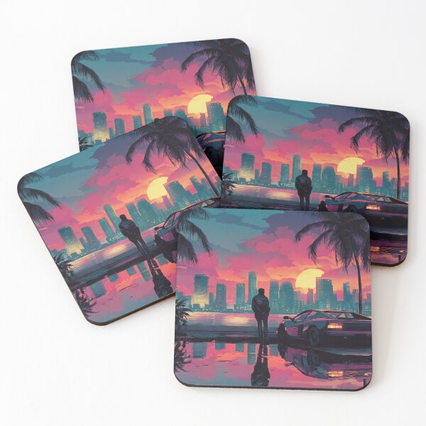 Item preview, Vice City Retro Art Poster designed and sold by Late Theory.