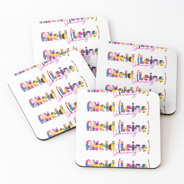 Item preview, Alfeld (Leine), Germany, Vibrant Abstract City Typography Art designed and sold by Wanderful-roads.