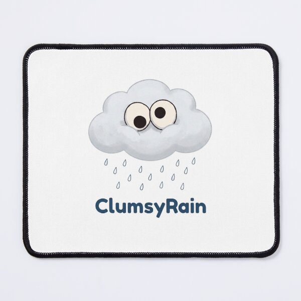 Item preview, Clumsy Rain Funny Googly Eyes Cute Cloud Rainy Day Cartoon designed and sold by ClumsyStudio.