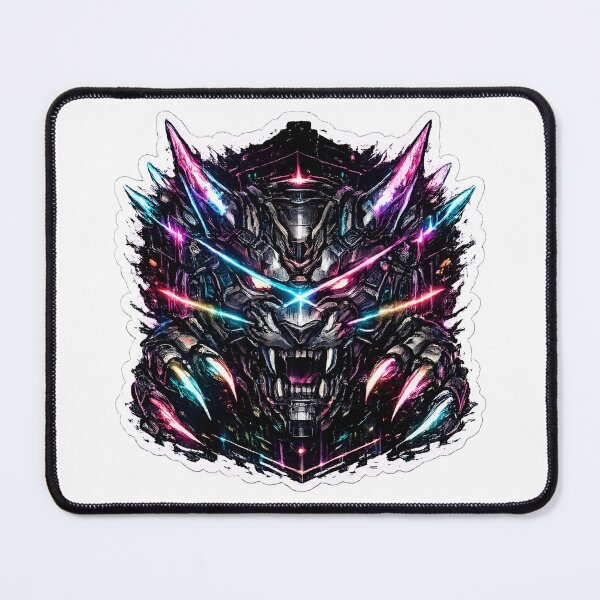 Item preview, Robotic Cyber Tiger Head with Laser Stripe Grids designed and sold by RiteshCenter .