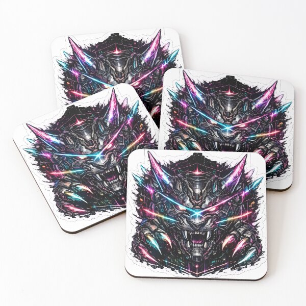 Item preview, Robotic Cyber Tiger Head with Laser Stripe Grids designed and sold by RiteshCenter .