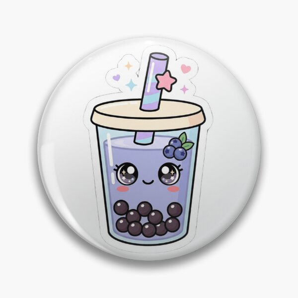 Item preview, Blueberry Boba Bubble Tea Sticker | Cute Kawaii Pastel Boba | MONOFLUX designed and sold by MonoFlux.