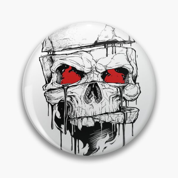 Item preview, Melting Skull Red Eyes Dark Gothic Horror Art designed and sold by Mystic & Celestial Art.